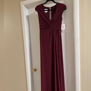 David's Bridal Maroon Maxi Dress